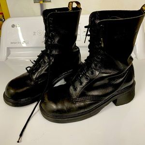 Size 7 Dr. Marten high heeled women’s black boots